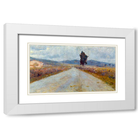 Number 18 White Modern Wood Framed Art Print with Double Matting by Modigliani, Amedeo