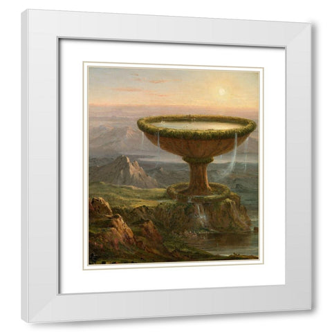 The Titans Goblet White Modern Wood Framed Art Print with Double Matting by Cole, Thomas