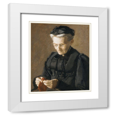 Mrs. Mary Arthur White Modern Wood Framed Art Print with Double Matting by Eakins, Thomas