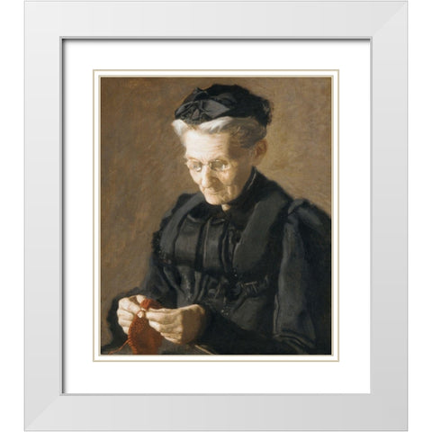 Mrs. Mary Arthur White Modern Wood Framed Art Print with Double Matting by Eakins, Thomas