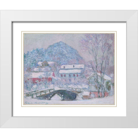 Sandvika, Norway White Modern Wood Framed Art Print with Double Matting by Monet, Claude