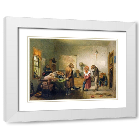 Divorce White Modern Wood Framed Art Print with Double Matting by Beard, William Holbrook