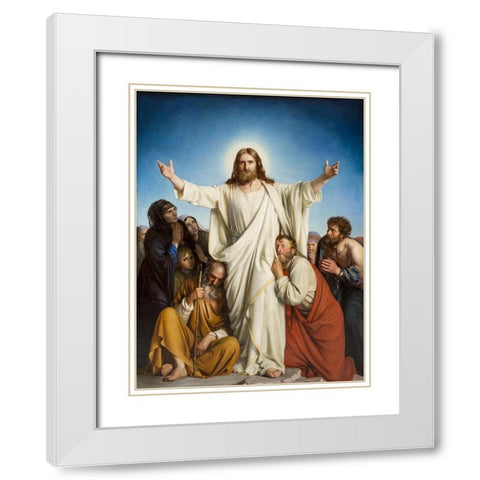 Consolator White Modern Wood Framed Art Print with Double Matting by Bloch, Carl