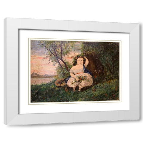 Spring   White Modern Wood Framed Art Print with Double Matting by Hicks, Edward