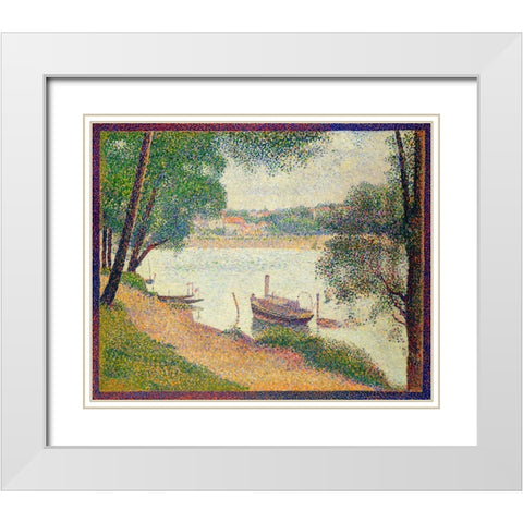 Gray Weather White Modern Wood Framed Art Print with Double Matting by Seurat, Georges