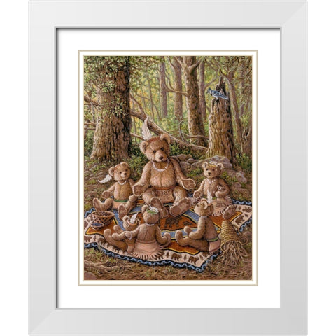 The Story Teller White Modern Wood Framed Art Print with Double Matting by Kruskamp, Janet