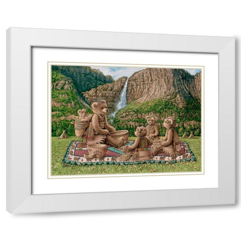 Basket Weavers White Modern Wood Framed Art Print with Double Matting by Kruskamp, Janet