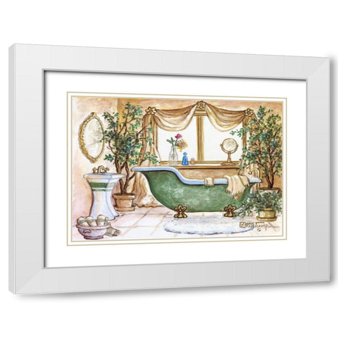 Vintage Bathtub III White Modern Wood Framed Art Print with Double Matting by Kruskamp, Janet