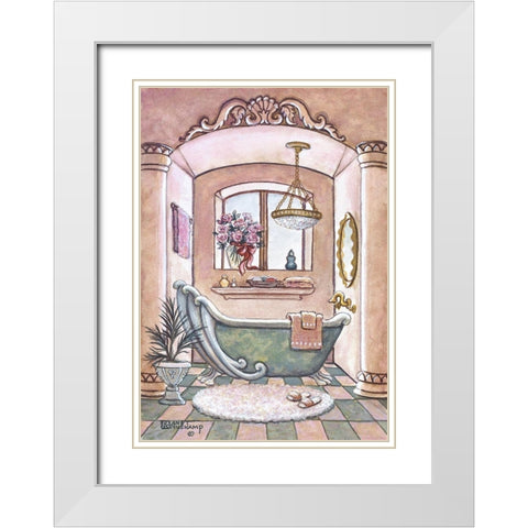 Neoclassic Tub II White Modern Wood Framed Art Print with Double Matting by Kruskamp, Janet
