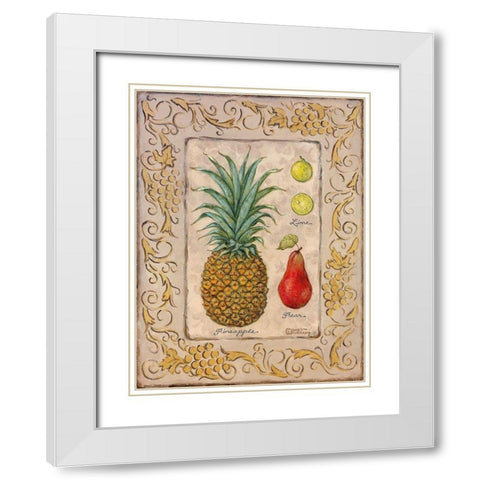 Tropical Fruit II White Modern Wood Framed Art Print with Double Matting by Kruskamp, Janet