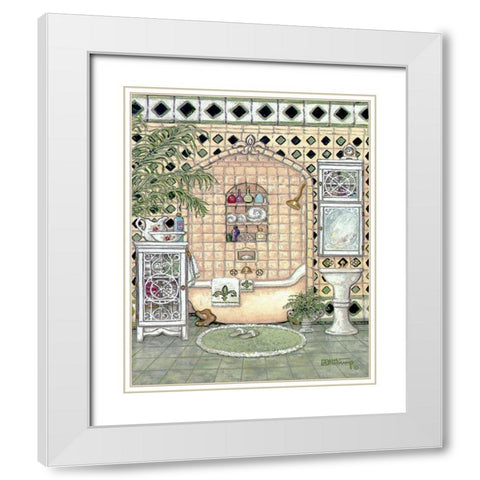 Elegant Bath VI White Modern Wood Framed Art Print with Double Matting by Kruskamp, Janet