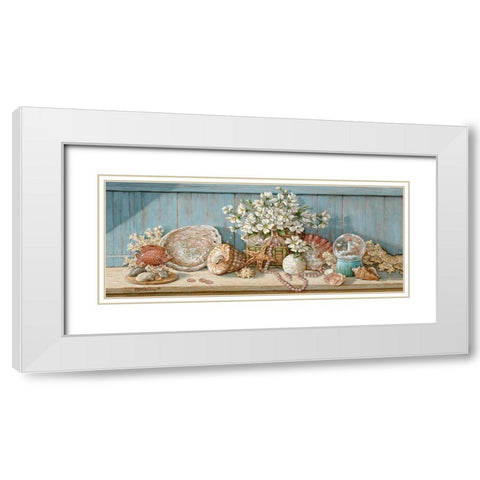 Sea Shell Collection I White Modern Wood Framed Art Print with Double Matting by Kruskamp, Janet