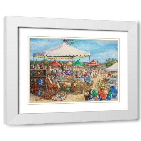 Antique Fair White Modern Wood Framed Art Print with Double Matting by Kruskamp, Janet