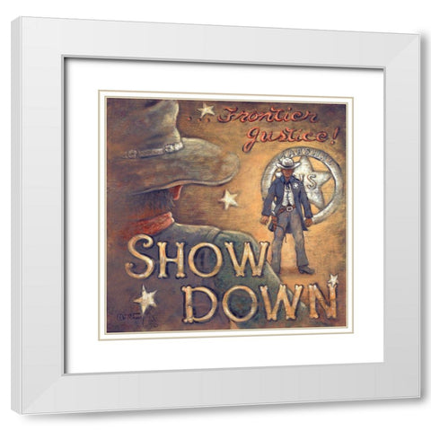 Show Down White Modern Wood Framed Art Print with Double Matting by Kruskamp, Janet