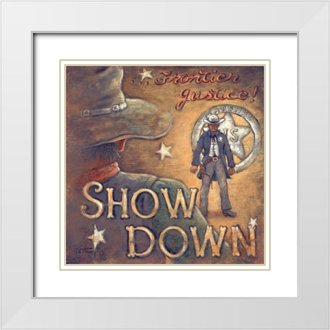Show Down White Modern Wood Framed Art Print with Double Matting by Kruskamp, Janet