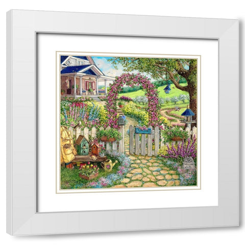 Spring Concert White Modern Wood Framed Art Print with Double Matting by Kruskamp, Janet