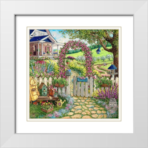 Spring Concert White Modern Wood Framed Art Print with Double Matting by Kruskamp, Janet