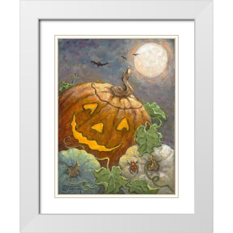 Halloween II White Modern Wood Framed Art Print with Double Matting by Kruskamp, Janet