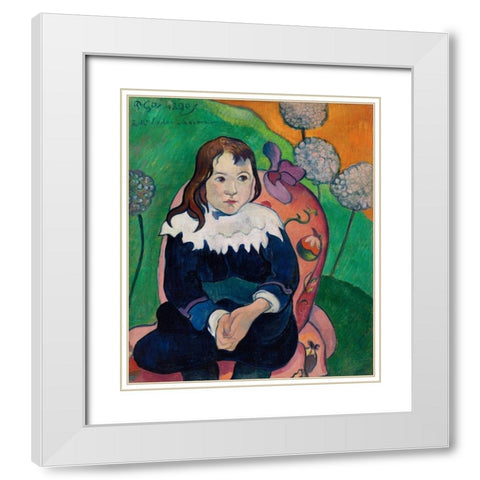 Mr. Loulou (Louis Le Ray) White Modern Wood Framed Art Print with Double Matting by Gauguin, Paul