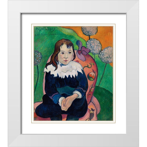 Mr. Loulou (Louis Le Ray) White Modern Wood Framed Art Print with Double Matting by Gauguin, Paul