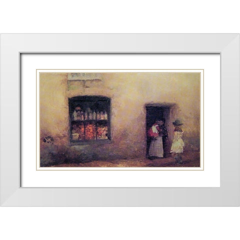 An Orange Note White Modern Wood Framed Art Print with Double Matting by Whistler, James McNeill