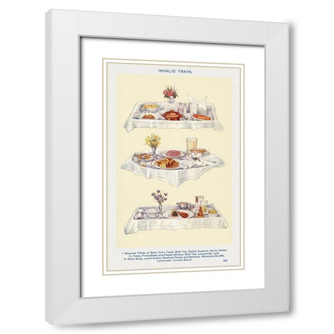 Invalid Trays White Modern Wood Framed Art Print with Double Matting by Mrs. Beeton''s Book of Household Management