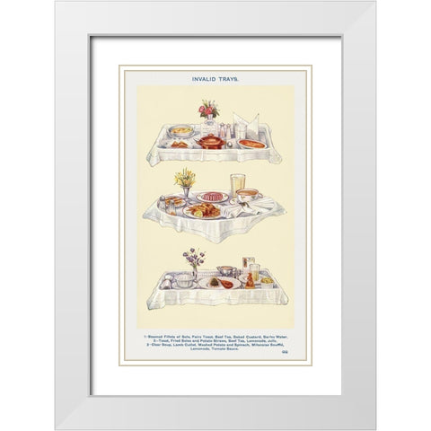 Invalid Trays White Modern Wood Framed Art Print with Double Matting by Mrs. Beeton''s Book of Household Management