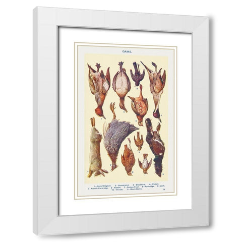 Game II White Modern Wood Framed Art Print with Double Matting by Mrs. Beeton''s Book of Household Management
