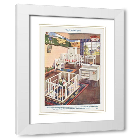 The Nursery White Modern Wood Framed Art Print with Double Matting by Mrs. Beeton''s Book of Household Management