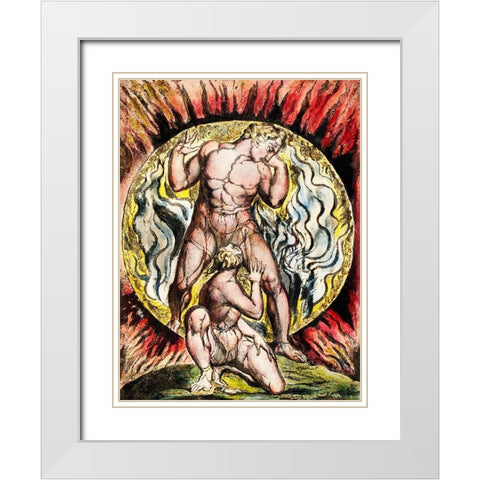 Stepping out of the Sun from Milton White Modern Wood Framed Art Print with Double Matting by Blake, William
