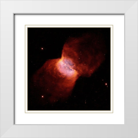 Butterfly Nebula White Modern Wood Framed Art Print with Double Matting by NASA