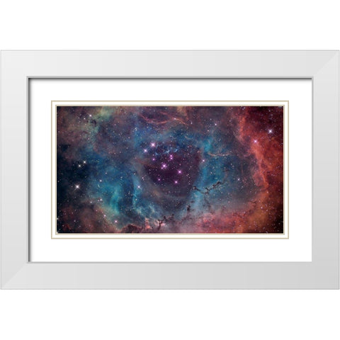 Deep Space from Hubble White Modern Wood Framed Art Print with Double Matting by NASA