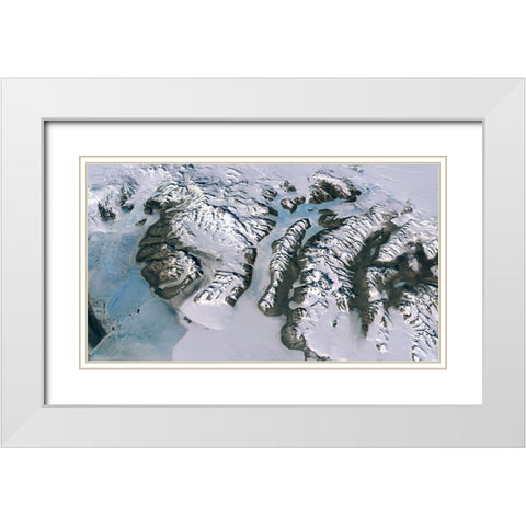 Ferrar Glacier, Antarctica White Modern Wood Framed Art Print with Double Matting by NASA