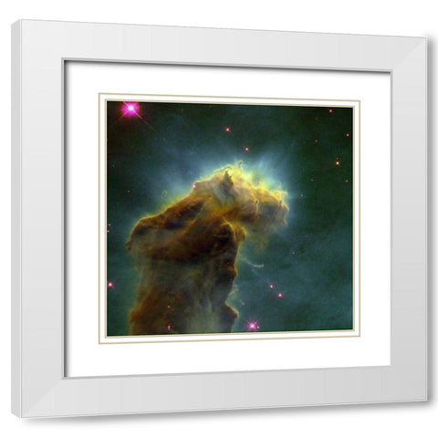 Stellar White Modern Wood Framed Art Print with Double Matting by NASA