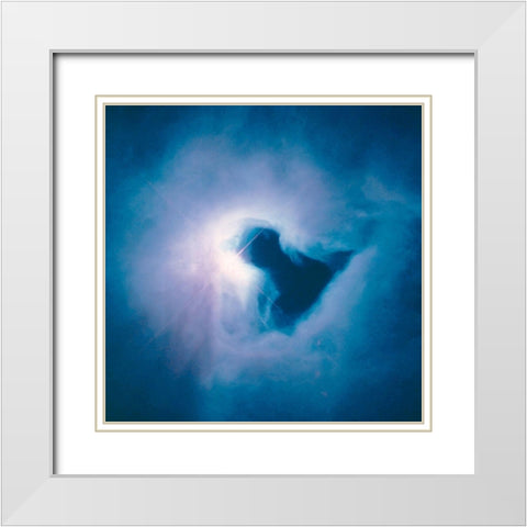 The Reflection Nebula in Orion White Modern Wood Framed Art Print with Double Matting by NASA