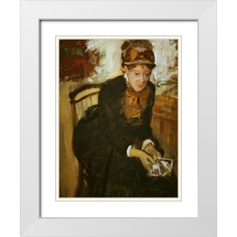 Mary Stevenson Cassatt White Modern Wood Framed Art Print with Double Matting by Cassatt, Mary