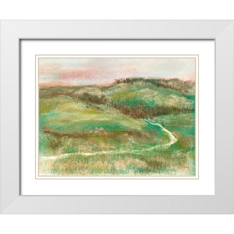 16 White Modern Wood Framed Art Print with Double Matting by Degas, Edgar