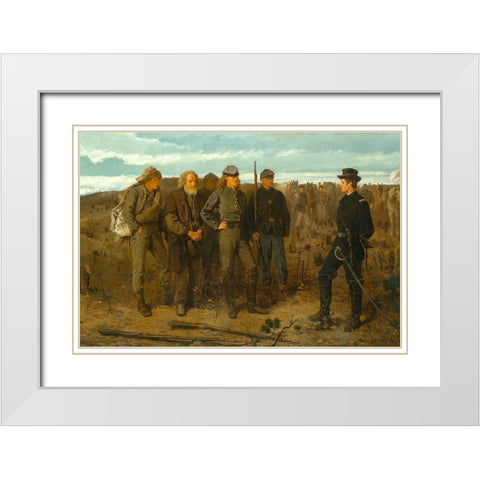 Prisoners from the Front White Modern Wood Framed Art Print with Double Matting by Homer, Winslow