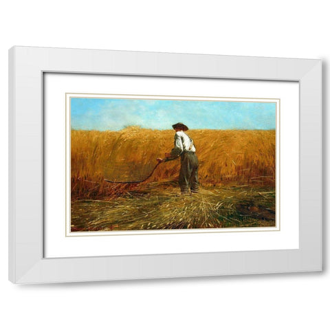 The Veteran in a New Field White Modern Wood Framed Art Print with Double Matting by Homer, Winslow