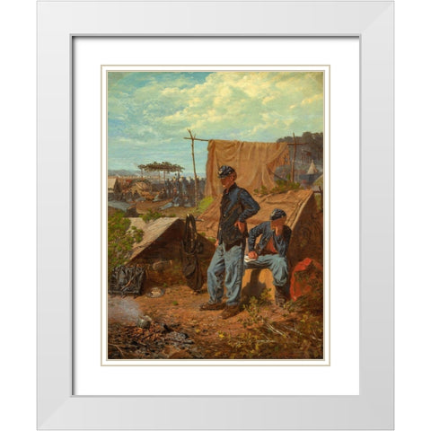 Home, Sweet Home White Modern Wood Framed Art Print with Double Matting by Homer, Winslow