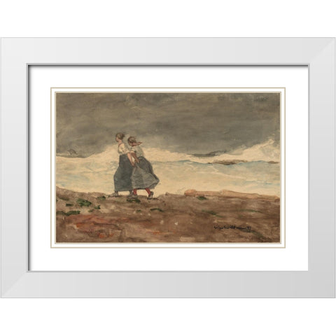 Danger White Modern Wood Framed Art Print with Double Matting by Homer, Winslow
