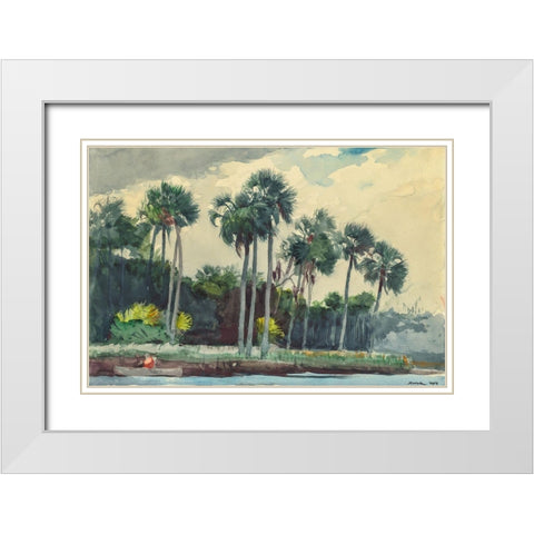 Red Shirt, Homosassa, Florida White Modern Wood Framed Art Print with Double Matting by Homer, Winslow