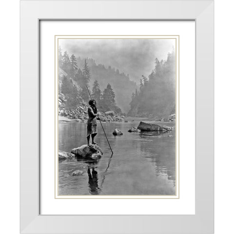 A smoky day at the Sugar Bowl, Hupa White Modern Wood Framed Art Print with Double Matting by Curtis, Edward