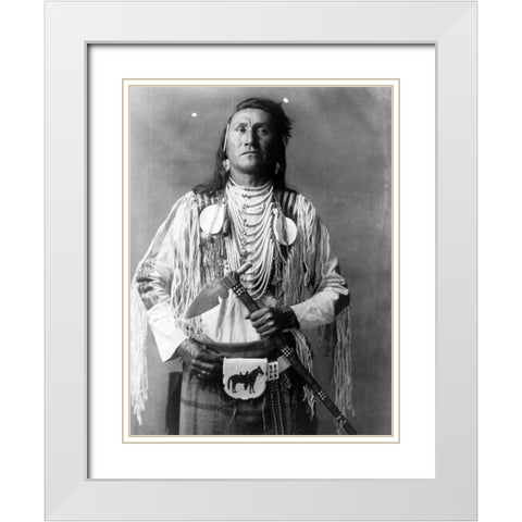 Holds The Enemy White Modern Wood Framed Art Print with Double Matting by Curtis, Edward