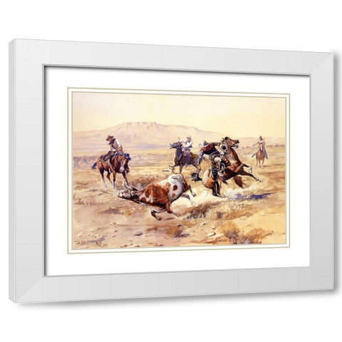 The Renegade White Modern Wood Framed Art Print with Double Matting by Russell, Charles Marion