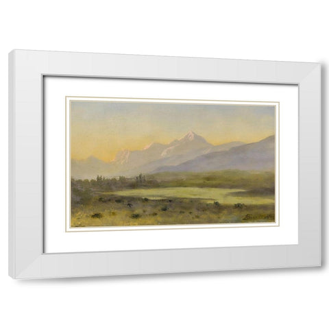 Owens Valley, California White Modern Wood Framed Art Print with Double Matting by Bierstadt, Albert