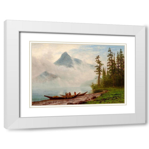 Alaska White Modern Wood Framed Art Print with Double Matting by Bierstadt, Albert