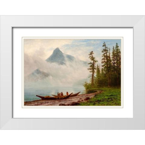 Alaska White Modern Wood Framed Art Print with Double Matting by Bierstadt, Albert