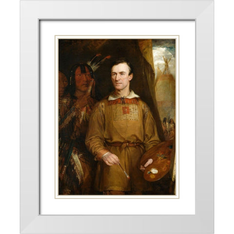 William Fisk White Modern Wood Framed Art Print with Double Matting by Catlin, George