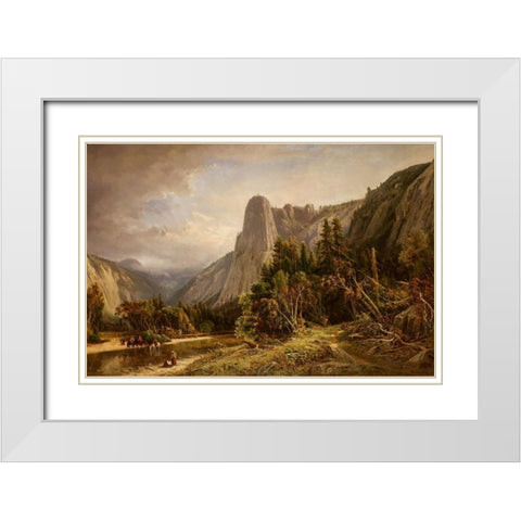 Sentinel Rock, Yosemite White Modern Wood Framed Art Print with Double Matting by Keith, William